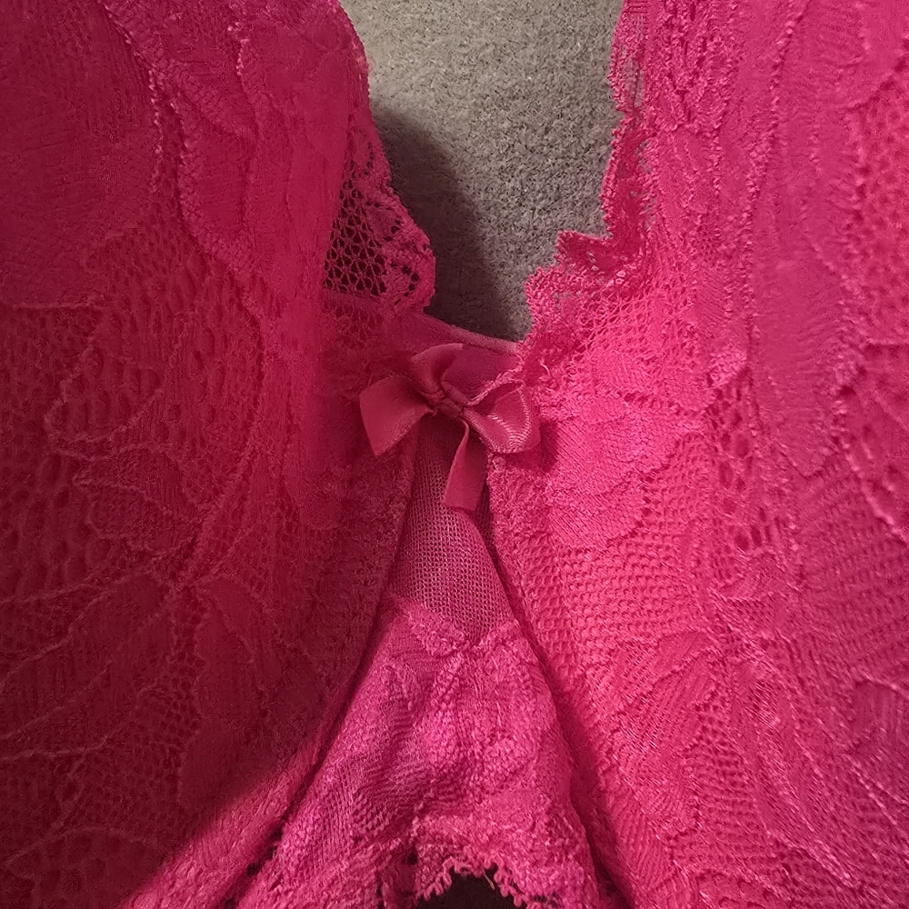 Torrid Vibrant Pink Lace Bra